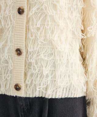 Green Parks ループニットカーディガン Ivory