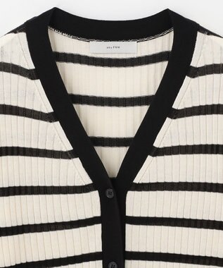 ANY 【UVケア】ミドルレングス カーディガン オフ×ブラック