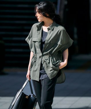 23区 【Oggi5月号掲載】ミスティサテン タンクトップ グレー系