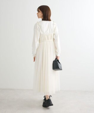 Green Parks ・ＥＬＥＮＣＡＲＥ　ＤＵＥ　チュールドッキングワンピ Ivory