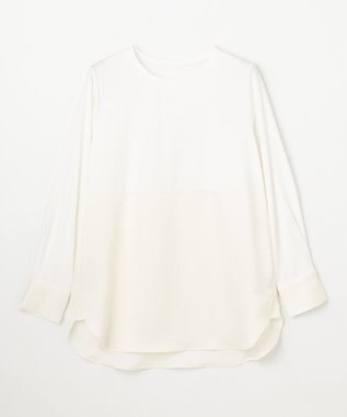 ANY シャツコンビレイヤードインナー アイボリーサテン