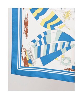 UNBILLION カカトゥ kakatoo / ヨット柄シルクスカーフ ブルー