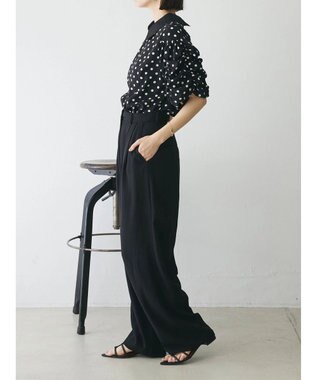 Green Parks AnriettMusee ギャザースリーブブラウス Dot