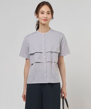 J.PRESS LADIES S 【一枚で着映え】サッカージャージー バンドカラー カットソー