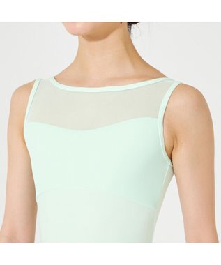 Chacott ノースリーブレオタード アイスグリーン