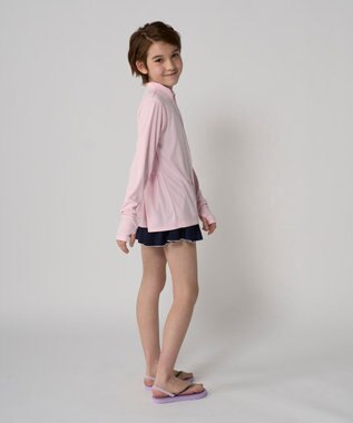 OP／FILA 【Ocean Pacific】フリルラッシュガード ピンク