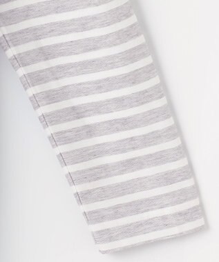 JOSEPH ABBOUD 【オーガニックコットン使用】インレーボーダー Tシャツ ライトグレー系2