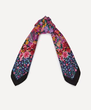 LIBERTY. フローラル メドレー シルクツイル スカーフ 45 ピンク