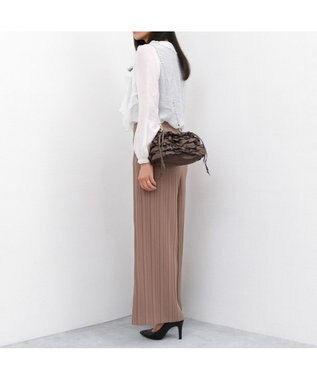 UNBILLION カシュカシュ cachecache / コットンフリルショルダー ダークグレー