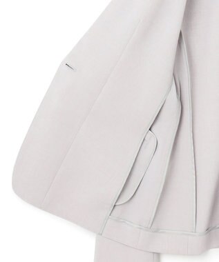 ICB L 【接触冷感・速乾・防シワ・洗える】 レーヨンライクトロ テーラードジャケット ライトグレー系