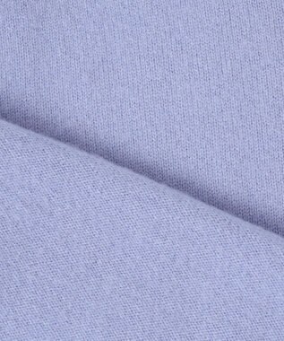 自由区 S 【洗える】ピュアカシミヤフリルディティール ニット テンダーブルー