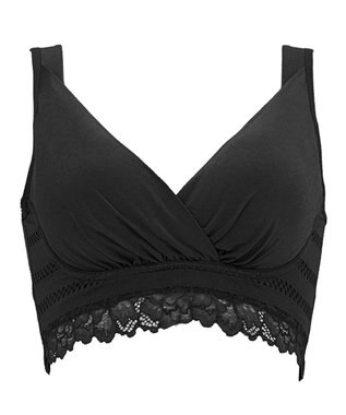 BRADELIS New York 【BRADELIS Me / ノンワイヤーブラジャー】オールインワンブラ ナイトブラ 補正 下着 24時間ラクに着用 綿混 しっかりフィット ブラデリス ME122105 ブラック