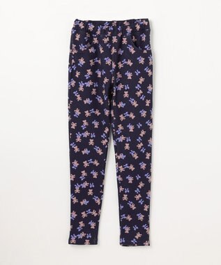 ANY KIDS 7days 裏シャギー 総柄ガーリーパンツ ネイビー×クマ