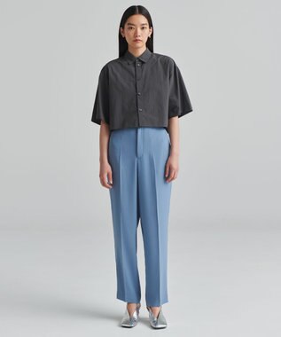 NAVE 【ReNAVE　洗える】バックサテンジョーゼット スモーキーブルー