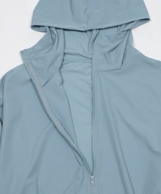 WEGO 【日焼け対策/セットアップ対応】ラッシュガードシャーリングパーカー ブルー