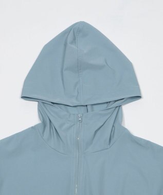 WEGO 【日焼け対策/セットアップ対応】ラッシュガードシャーリングパーカー ブルー