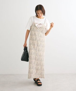Green Parks ・ＥＬＥＮＣＡＲＥ　ＤＵＥ　フロントＺＩＰプリーツワンピ Beige
