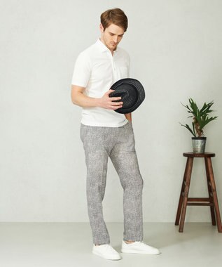 JOSEPH ABBOUD 【キングサイズ・驚きの多機能】ドライサッカー パンツ ライトグレー系