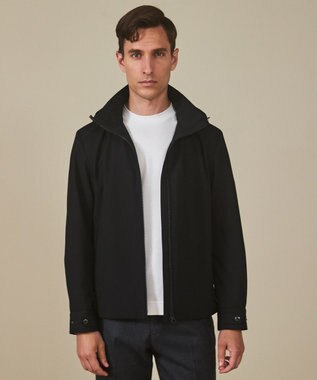 仕事で着られる【シワになりにくい/洗える/ストレッチ/吸水速乾】バブルテック フーデッドブルゾン