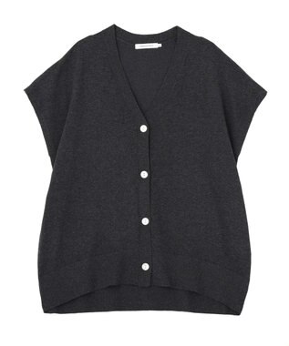AMERICAN HOLIC 【先行予約】【WEB限定】フレンチスリーブVネックニットカーディガン Chacoal Gray