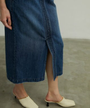 BEIGE， 【洗える】VICTOR / デニムスカート Indigo