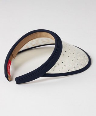 FILA GOLF／marie claire 【marie claire SPORT】花柄UVクリップサンバイザー ネイビー