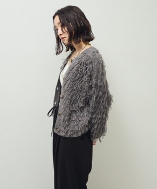 Green Parks ループニットカーディガン Gray