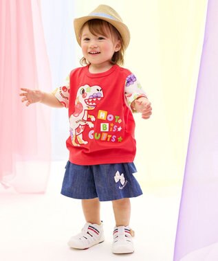 MIKI HOUSE HOT BISCUITS 【48-54cm】 麦わら風 中折れハット ブルー