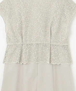 自由区 【カタログ掲載・洗える】レースブラウスコンビ ワンピース サンドベージュ