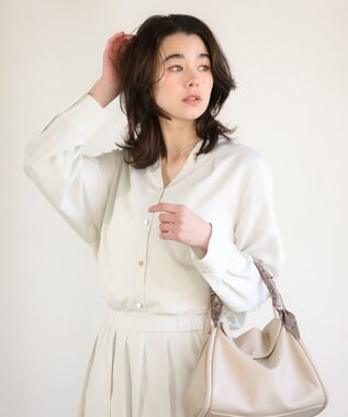 Green Parks ３ＳＥＴスカーフ付コードハンドルバッグｉｎポーチ Beige