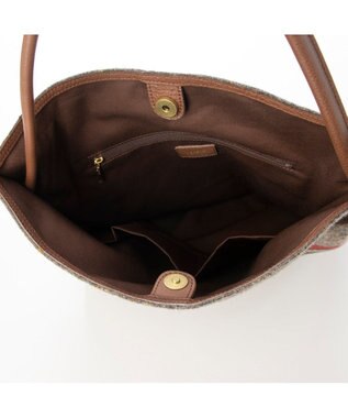 UNBILLION ペルケ perche / モバイルショルダー付きリサイクルウールトート ブラウン