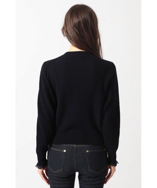 DAKS フリンジデザイン カーディガン ネイビー