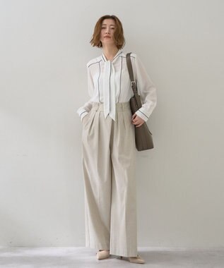 YECCA VECCA メタルホックワイドパンツ Light Beige