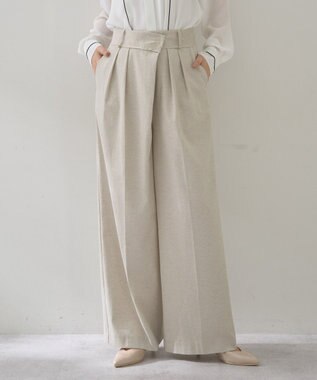 YECCA VECCA メタルホックワイドパンツ Light Beige