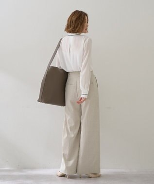 YECCA VECCA メタルホックワイドパンツ Light Beige