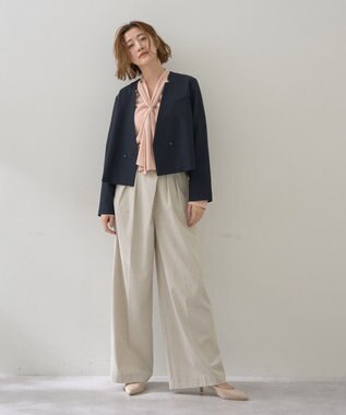 YECCA VECCA メタルホックワイドパンツ Light Beige