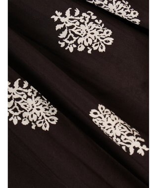 CRAFT STANDARD BOUTIQUE インド綿混フラワーモチーフワンピース Brown