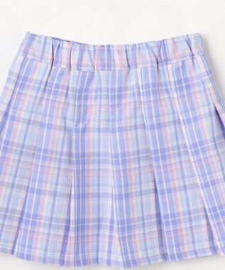 ANY KIDS チェックプリーツスカパン サックスブルー