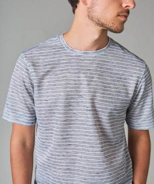 GOTAIRIKU NEW【麻混の清涼感】ノルマンディーリネン ボーダーTシャツ ネイビー系2