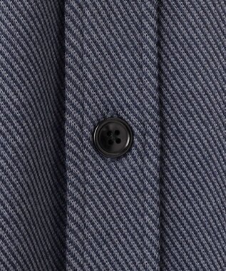 J.PRESS MEN ウールコットン ダブルカバーツイルシャツ ネイビー系