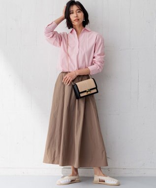 23区 S 【Oggi4月号掲載/洗える】CANCLINI スキッパー シャツ [WEB限定]ピンクストライプ