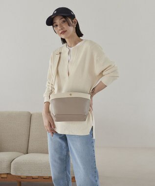 TOPKAPI 【Breath TOPKAPI】RIPPLE リプル スリム ミニショルダー バッグ ペールベージュ