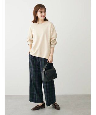 Green Parks きれいシルエットチェックワイドパンツ Glen Check