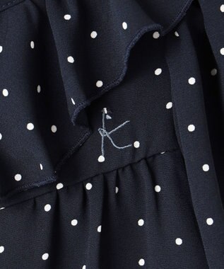 組曲 KIDS 【110-140cm】ラッフルドット ブラウス ネイビー系5