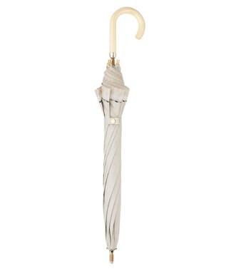 MOONBAT DAKS(ダックス) 晴雨兼用日傘 長傘 ハウスチェックジャカード×オーガンジーレース ベージュ