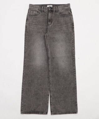 WEGO 【ウエスト調整可】ストレートデニムパンツ グレーその他