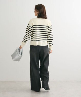 Green Parks ＺＩＰ付きニットカーディガン Border