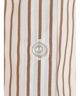 earth music&ecology ボウタイシャツワンピース Stripe Brown