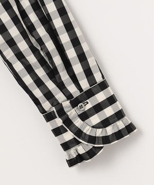 組曲 【洗える】ハイカウントタフタ ワンピース ブラック系4