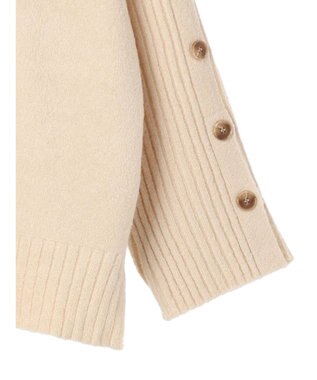 earth music&ecology 袖ボタンニットプルオーバー Ecru